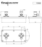 MEDIDAS CUERPO EMPOTRADO GRIFERIA BAÑO DE PIE FIMA
